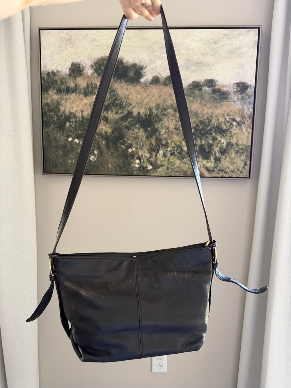 Stone Mountain Vintage Dark Brown Leather Shoulder Bag